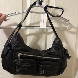 Trendy Black Puffer Shoulder Bag 🖤